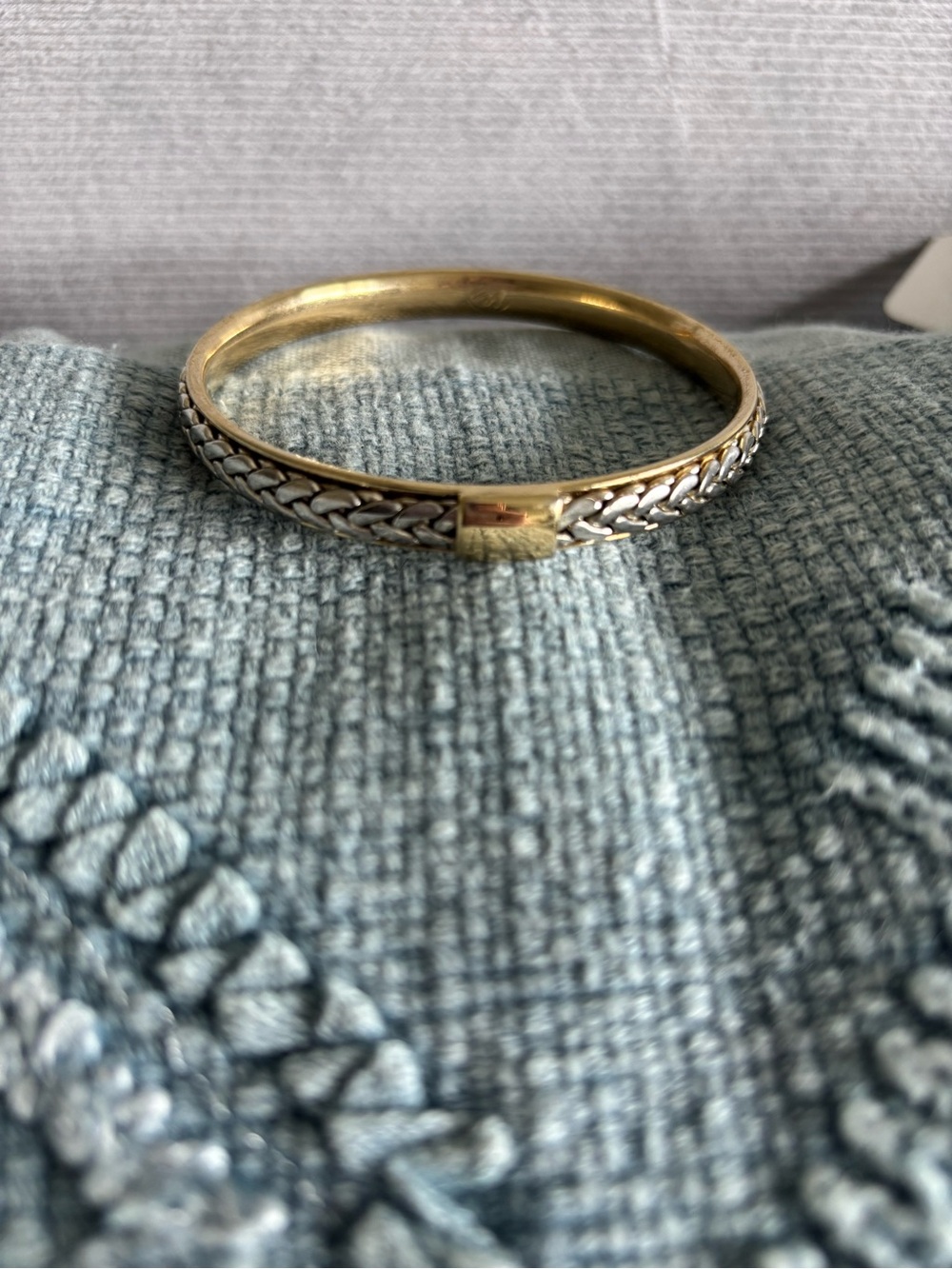 Gold-Tone Brighton Braided Edge Women's Bangle Bracelet